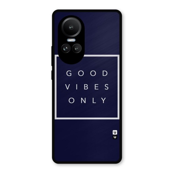 Blue White Vibes Metal Back Case for Oppo Reno10
