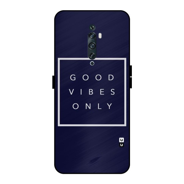 Blue White Vibes Metal Back Case for Oppo Reno2 F