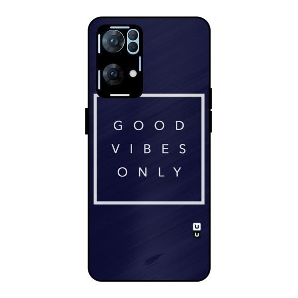 Blue White Vibes Metal Back Case for Oppo Reno7 Pro 5G