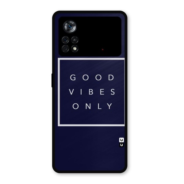 Blue White Vibes Metal Back Case for Poco X4 Pro 5G
