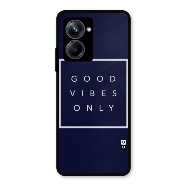 Blue White Vibes Metal Back Case for Realme 10 Pro