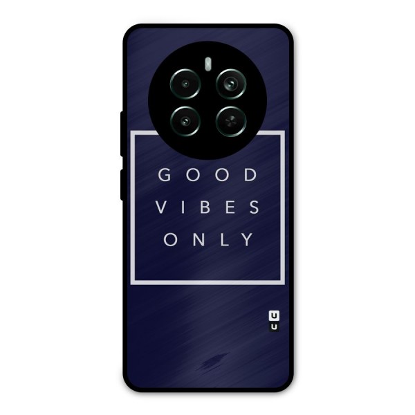 Blue White Vibes Metal Back Case for Realme 12 Plus