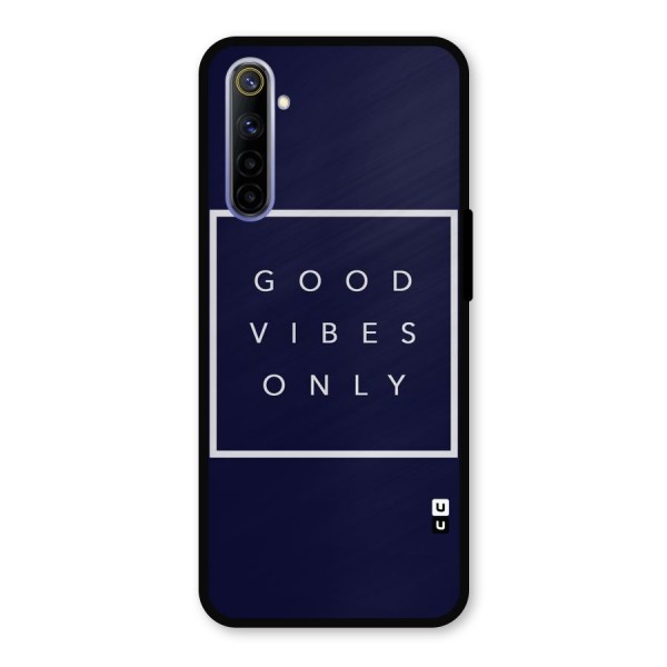 Blue White Vibes Metal Back Case for Realme 6