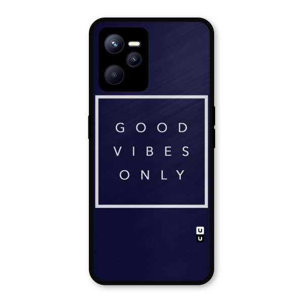 Blue White Vibes Metal Back Case for Realme C35