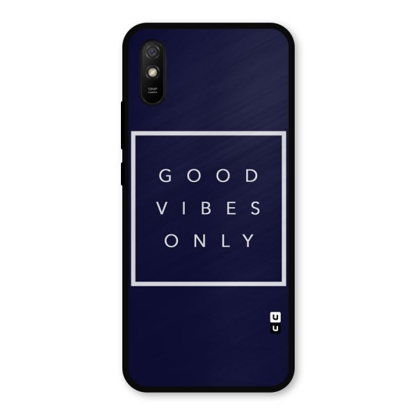 Blue White Vibes Metal Back Case for Redmi 9a