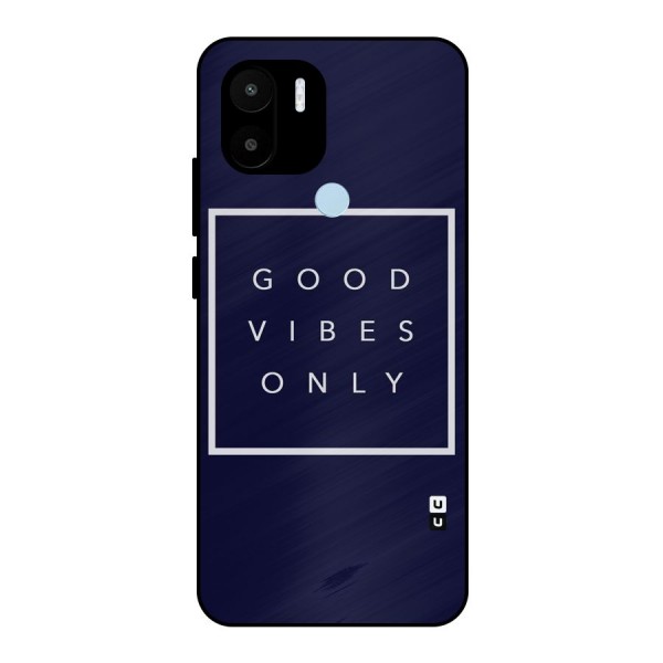 Blue White Vibes Metal Back Case for Redmi A2+
