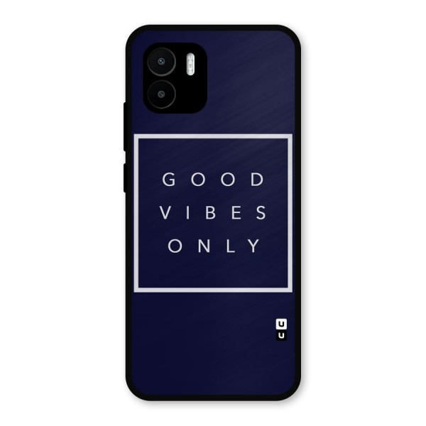 Blue White Vibes Metal Back Case for Redmi A2