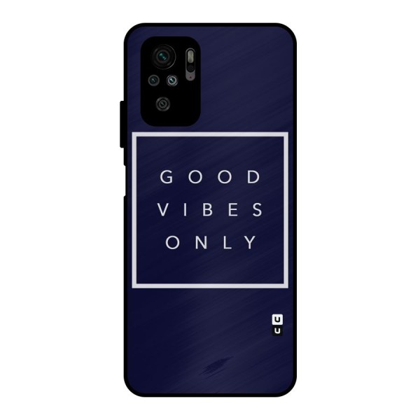 Blue White Vibes Metal Back Case for Redmi Note 10S