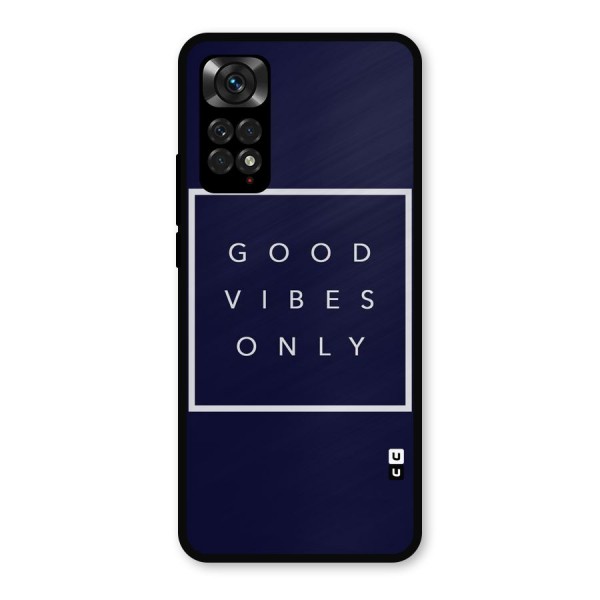 Blue White Vibes Metal Back Case for Redmi Note 11