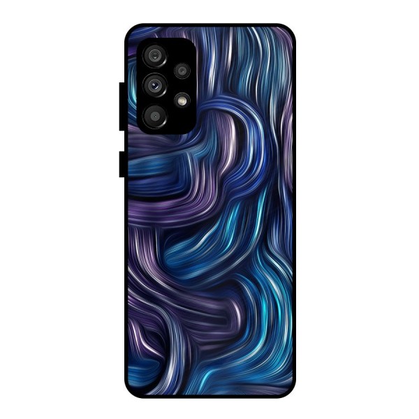 Blue and Purple Oil Paint Metal Back Case for Galaxy A73 5G