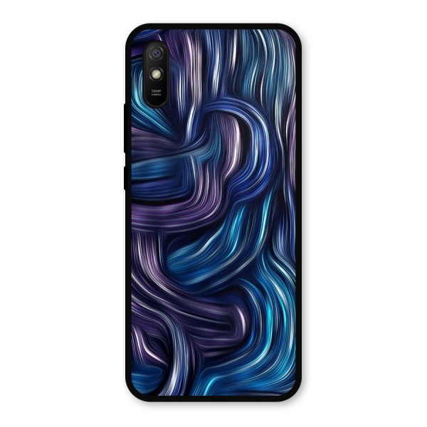 Blue and Purple Oil Paint Metal Back Case for Redmi 9i