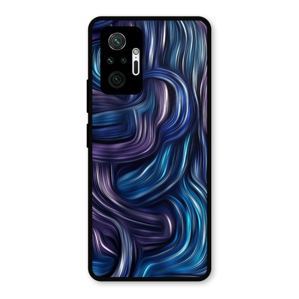 Blue and Purple Oil Paint Metal Back Case for Redmi Note 10 Pro