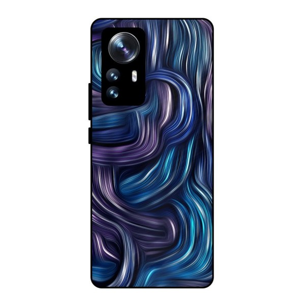 Blue and Purple Oil Paint Metal Back Case for Xiaomi 12 Pro