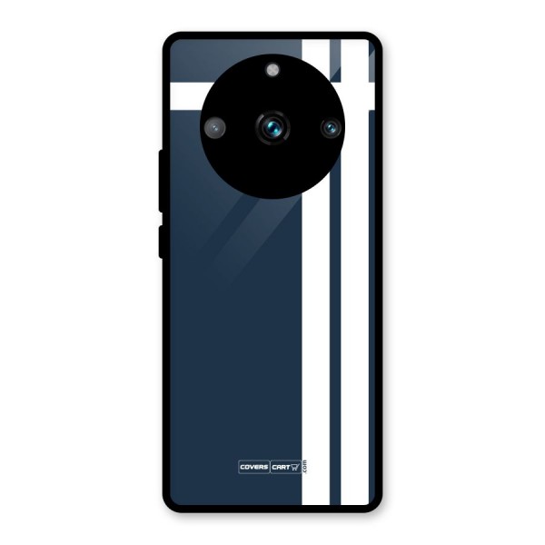 Blue and White Glass Back Case for Realme 11 Pro Plus