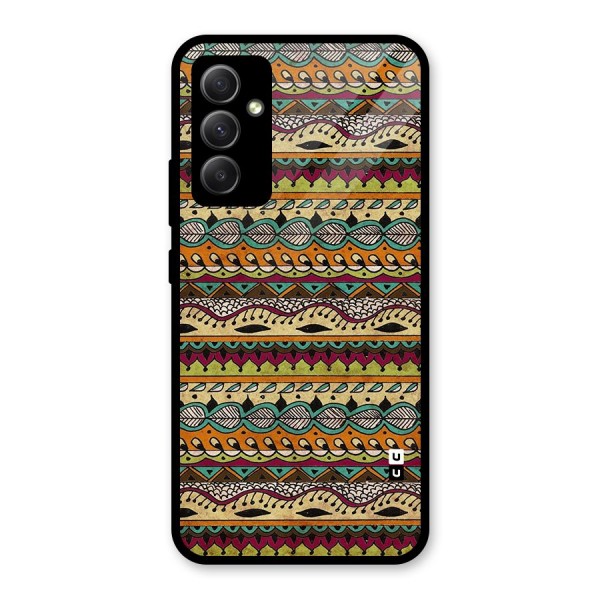 Bohemian Style Aztec Art Glass Back Case for Galaxy A34