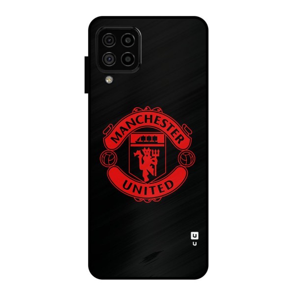 Bold Mancheter United Metal Back Case for Galaxy A22 4G