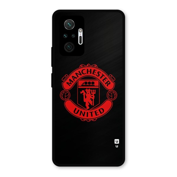 Bold Mancheter United Metal Back Case for Redmi Note 10 Pro