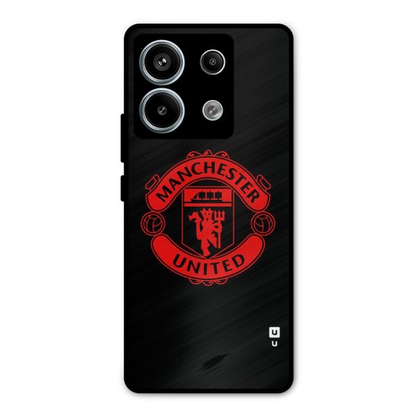 Bold Mancheter United Metal Back Case for Redmi Note 13 Pro 5G