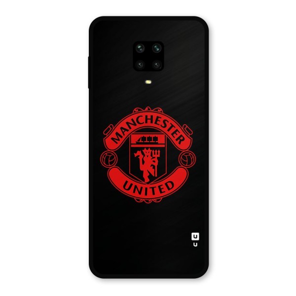 Bold Mancheter United Metal Back Case for Redmi Note 9 Pro Max