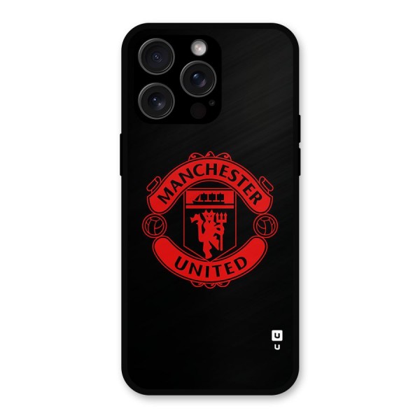 Bold Mancheter United Metal Back Case for iPhone 15 Pro Max