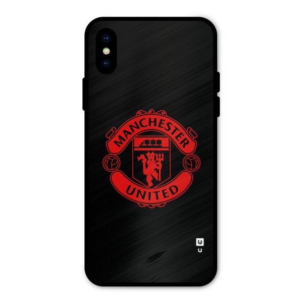 Bold Mancheter United Metal Back Case for iPhone X