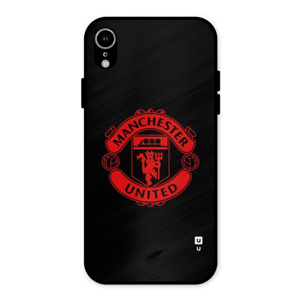 Bold Mancheter United Metal Back Case for iPhone XR