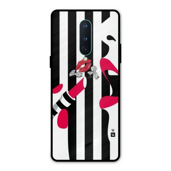 Bold Woman Metal Back Case for OnePlus 8