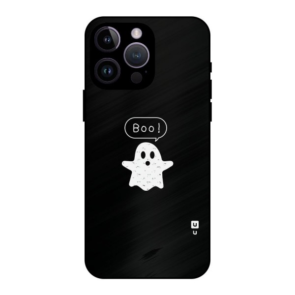 Boo Cute Ghost Metal Back Case for iPhone 14 Pro Max