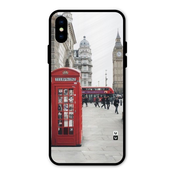 Booth In Red Metal Back Case for iPhone X