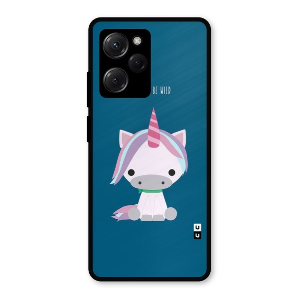 Born Wild Unicorn Metal Back Case for Poco X5 Pro