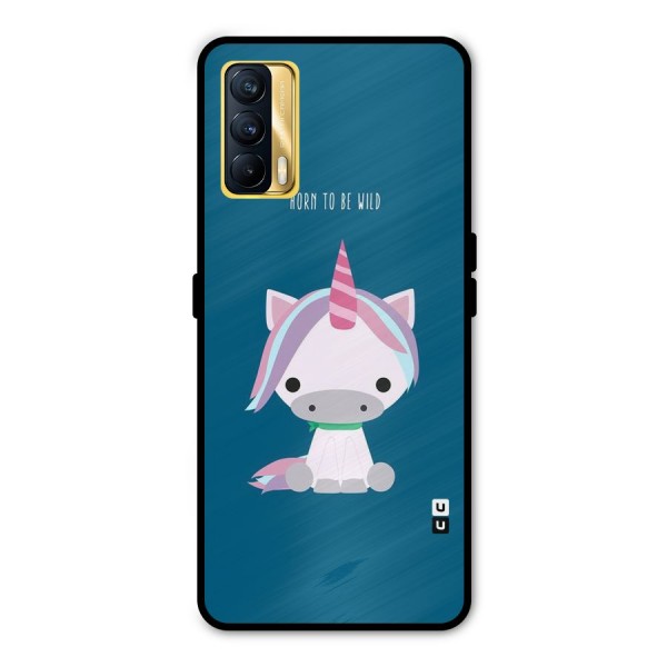 Born Wild Unicorn Metal Back Case for Realme X7