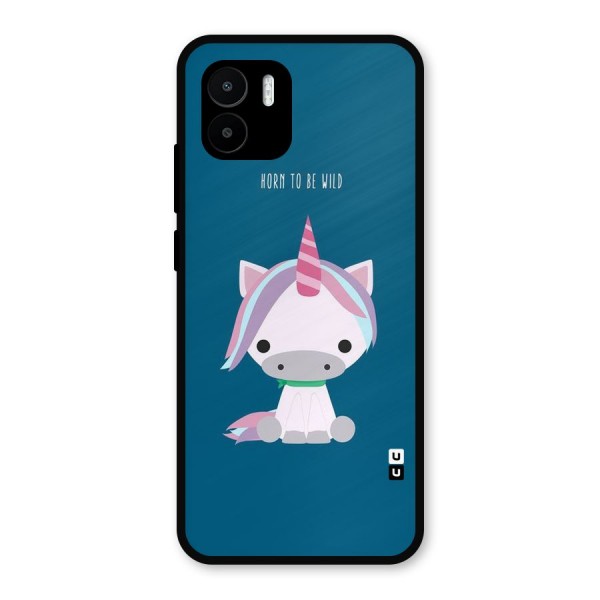 Born Wild Unicorn Metal Back Case for Redmi A2