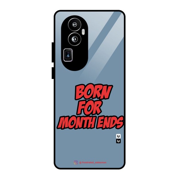 Born for Month Ends SteelBlue Glass Back Case for Oppo Reno10 Pro Plus