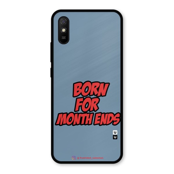 Born for Month Ends SteelBlue Metal Back Case for Redmi 9i