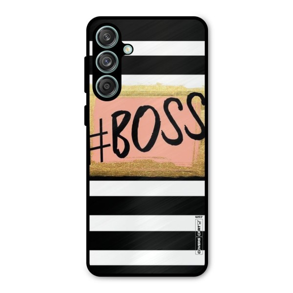 Boss Stripes Metal Back Case for Galaxy M55 5G