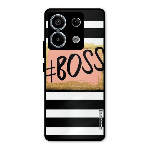 Boss Stripes Metal Back Case for Redmi Note 13 Pro 5G