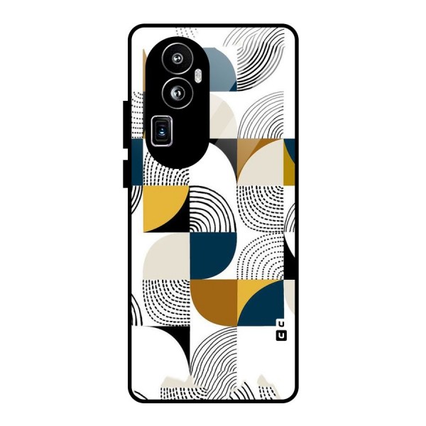 Boxes Pattern Glass Back Case for Oppo Reno10 Pro Plus