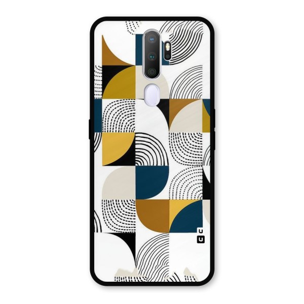Boxes Pattern Metal Back Case for Oppo A9 (2020)