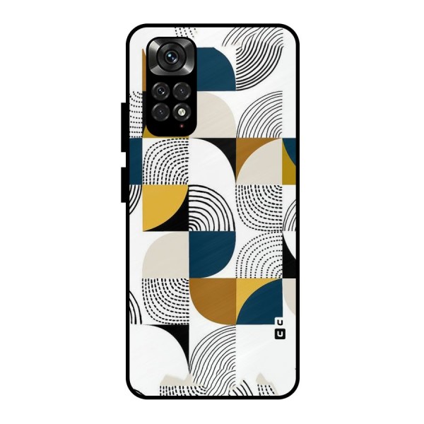 Boxes Pattern Metal Back Case for Redmi Note 11 Pro