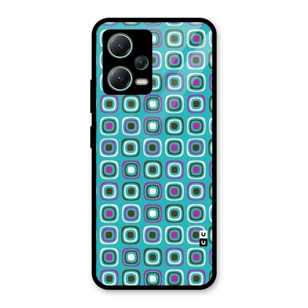 Boxes Tiny Pattern Glass Back Case for Poco X5