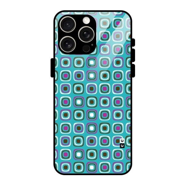 Boxes Tiny Pattern Glass Back Case for iPhone 15 Pro Max