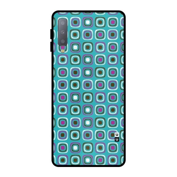 Boxes Tiny Pattern Metal Back Case for Galaxy A7 (2018)
