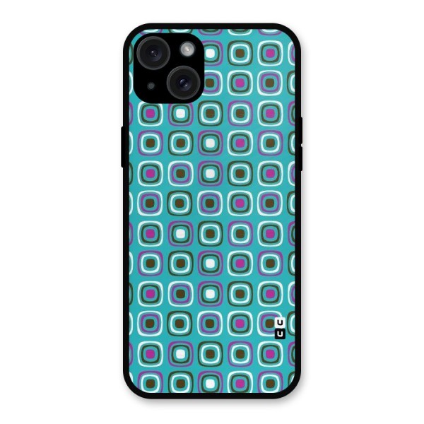Boxes Tiny Pattern Metal Back Case for iPhone 15 Plus