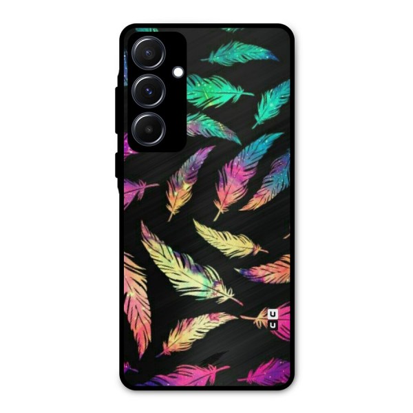 Bright Feathers Metal Back Case for Galaxy A55