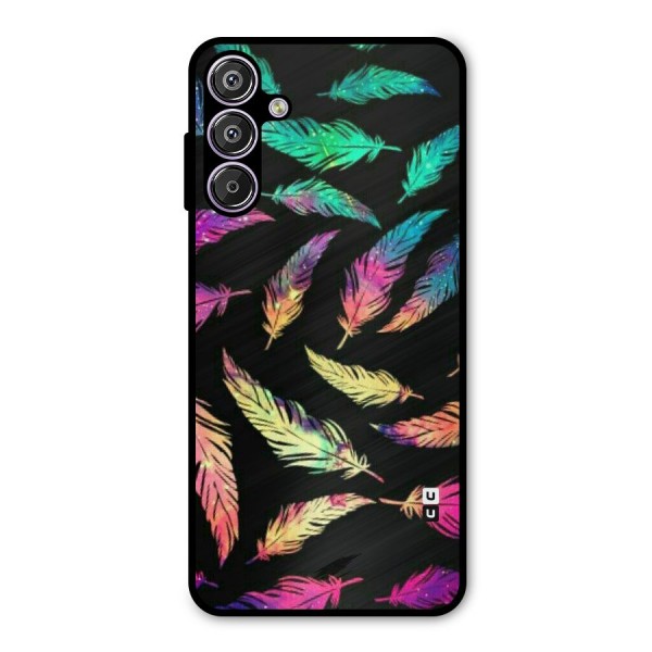 Bright Feathers Metal Back Case for Galaxy M15