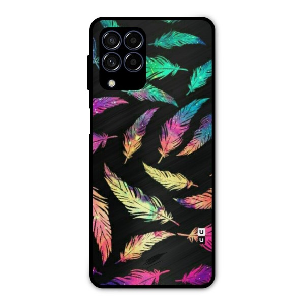 Bright Feathers Metal Back Case for Galaxy M53 5G