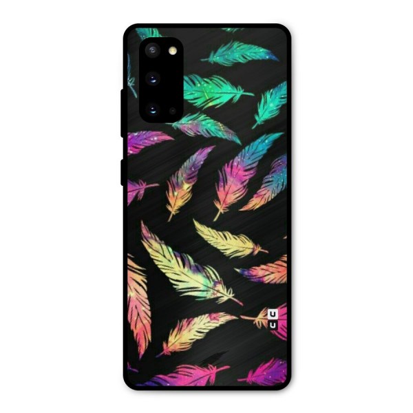 Bright Feathers Metal Back Case for Galaxy S20