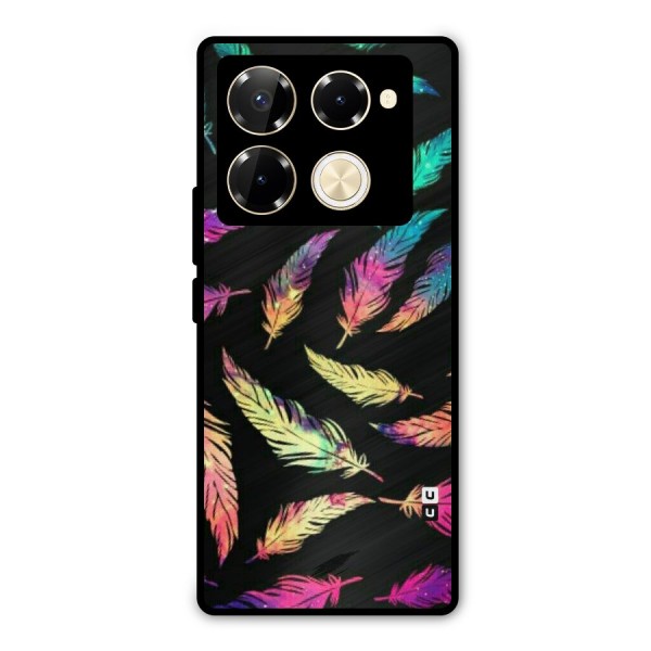 Bright Feathers Metal Back Case for Infinix Note 40 Pro
