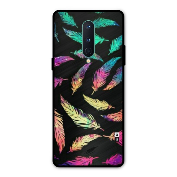 Bright Feathers Metal Back Case for OnePlus 8