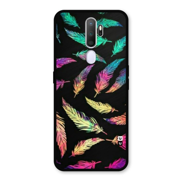 Bright Feathers Metal Back Case for Oppo A9 (2020)